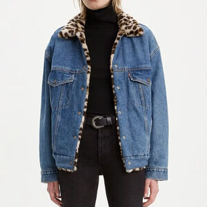 Levi’s Ex-Boyfriend Trucker w/ Cheetah Liner